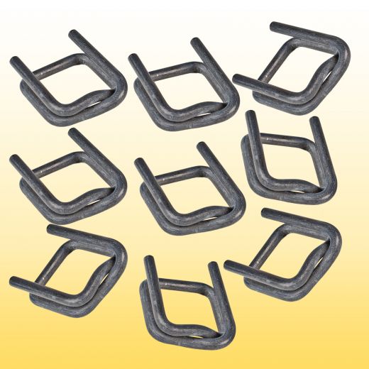 1000 St�ck Metallverschlussklemmen 19 mm phosphatiert